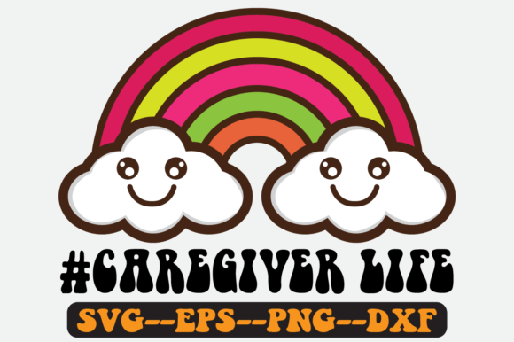 Caregiver Life Quote Retro Svg Design for Crafts and Graphics