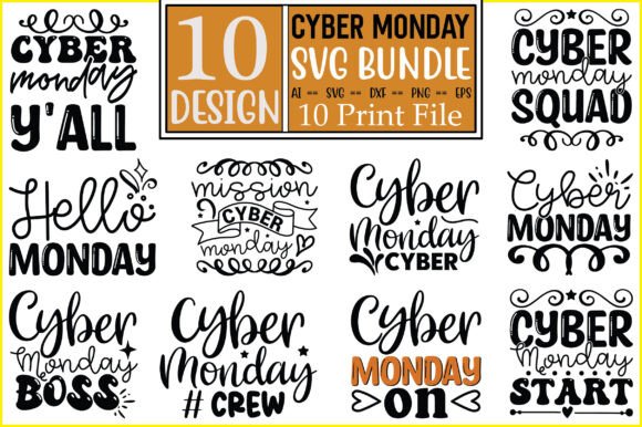 Cyber Monday SVG Design Bundle Vol -2 for Crafts and Graphics