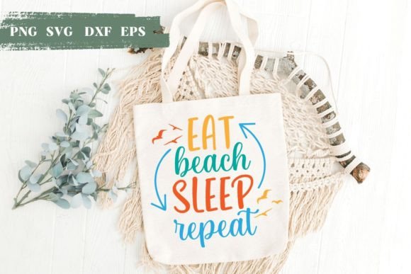 Eat Beach Sleep Repeat SVG for Crafts and Graphics