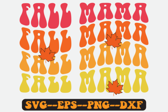 Fall Mama Quote Retro Svg Design for Crafts and Graphics