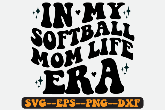 In My Softball Mom Life Era Retro Svg for Crafts and Graphics