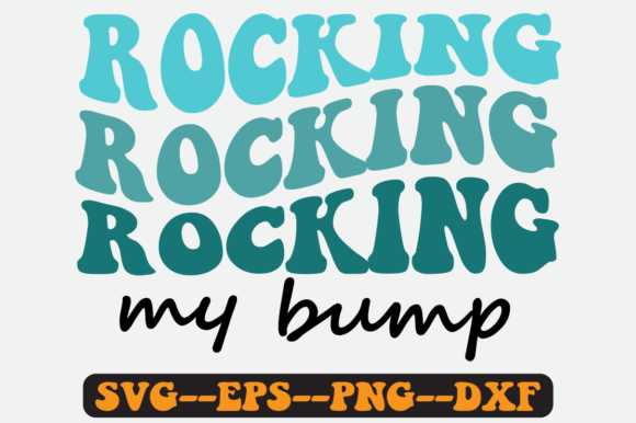Rocking Mu Bump Quote Retro Svg Design for Crafts and Graphics