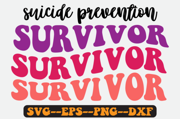 Suicide Prevention Survivor Retro Svg Design Review